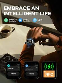 Smart Watch ,Multiple Built-In Watch Faces, Curved Surface Full Fit Touch Screen,Supports Multiple Languages,Compatible With Iphone/Android/Make/Receive Calls,With Call Functionality, Message Notification, Heart Rate, Sleep Tracking, Pedometer, Sport Modes, Considerate Gift For Men, Women, Friends, Birthdays - Multicolor - View 9