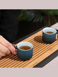陶瓷木柄意式咖啡杯、檀香柄茶杯配茶滤和盖、陶瓷茶杯日式木柄瓷器小咖啡杯渐变釉茶杯陶瓷功夫小茶杯、下午茶礼盒套装、意式浓缩咖啡杯日式简约迷你咖啡杯