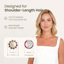 AIMIKE Round Brush For Blow Out, Medium Round Hair Brush Nano Thermal Ceramic &Amp; Ionic Tech, For Blow Drying &Amp; Styling, Curling And Shine - 29 Inch Barrel W_Boar Bristles - ColorB - View 3