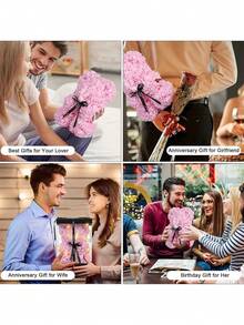 Gấu bông hoa hồng lãng mạn, được làm thủ công với hình dáng độc đáo và những bông hoa hồng trông như thật, tạo nên không gian lãng mạn, lý tưởng làm quà tặng Ngày Valentine, kỷ niệm và đám cưới, hoàn hảo để trang trí nhà cửa, phòng ốc và các dịp đặc biệt, món quà tuyệt vời nhất dành cho người yêu, bạn đời, bạn bè và gia đình, quà tặng Ngày của Mẹ, quà tặng cho mẹ. - Nhiều màu - Xem 9