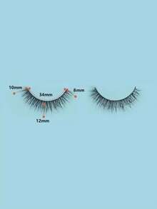 10 Pairs 6-18mm Messy Fluffy Criss-Cross False Eyelashes, Suitable For Dates And Everyday Wear