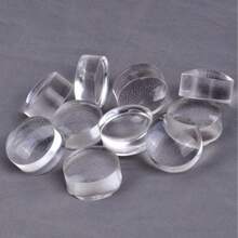 2/10Pcs Silicone Nail Art Stamper Replacement Heads 2.8cm Transfer Pattern Plate Nail Stamp Clear Stamping DIY Manicure Tools - Clear - View 3