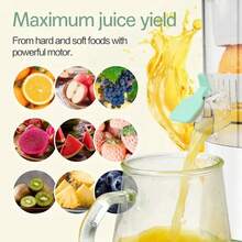Exprimidor de jugo eléctrico portátil, carga USB, control de botón fácil, contenedor desmontable, extractor de jugo de frutas para el hogar, separador de jugo automático, adecuado para jugo fresco, regalo de vacaciones perfecto - Multicolor - Ver 4