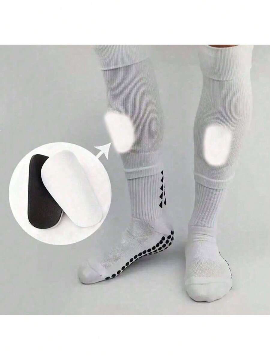 1 par de espinilleras de fútbol mini resistentes al desgaste y con absorción de impactos, protector de pierna ligero y portátil para entrenamiento de fútbol, espinillera mini, regalo de Año Nuevo, color aleatorio - Multicolor - Ver 1