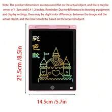 Back To School Drawing Board | Colorful/Black Erasable Writing Board With Stylus, Montessori Educational Creative Learning Tool (Random Colors)