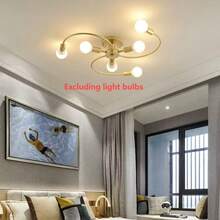 1pc Minimalist Nordic Style Modern Dining Room/Living Room Ceiling Lamp, Without Light Bulb