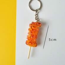 قلادة واقعية بشكل قطعة دجاج مقلي قطعة واحدة، قطع دجاج مقلي، ساق دجاج وجناح شواء سيخ واقعي