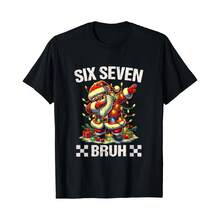 Siz Seven Santa Gen Z Teen Raunchy Brainrot Meme Funny Witty T-Shirt - Black - View 1