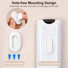 2/4 pièces Support mural magnétique pour télécommande, auto-adhésif, en plastique, léger, sans alimentation électrique, autonome, espace de rangement convenant aux télécommandes de télévision, de ventilateur et de climatiseur. Compatible avec Noël et Halloween. Organisateur de bureau et de tiroir. Pour le rangement à la maison. - Multicolore - Voir 6