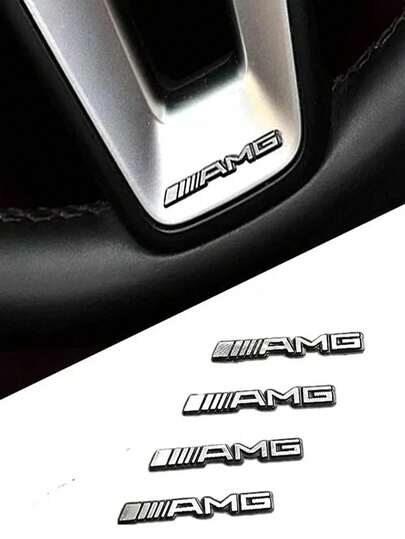 4/8pcs Car Audio Decorate 3D Aluminum Badge Emblem Sticker For Mercedes Benz AMG C200 C260 C300 W108 W124 W126 W140 W168 W169