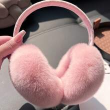 2pc Men's & Women's Warm Plush Ear Muffs - Ideal Christmas Gift, Outdoor Warm Ear Muffs, Cycling Ear Muffs, Plush Ear Covers, Anti-Freeze Ear Caps, Winter Ear Protection Essential, Foldable Ear Muffs, Cold Weather Gear, Boho Style, Soft - trắng - Xem 5