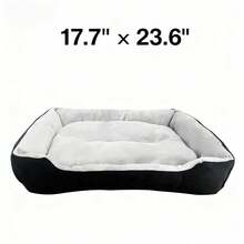 Calming Dog Bed,Pet Bed & Crate Mat,Deep Sleep Pet Mat For Medium And Small Dogs,High-Quality Polyester Fiber Fillm - màu đen - Xem 6