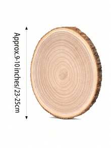 1/2 Pc Large Wooden Slice, For Making Tabletop Decor; Unfinished Round Wooden Discs, For Crafts And Tabletop Decoration; Rustic Wedding Wooden Slices, For Holiday Decor And DIY Projects - Brown - View 12