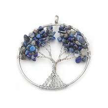 1pc Synthetic Crystal Multicolor Life Tree Pendant - Synthetic Crystal Beads Aura Talisman - White Ring - View 20