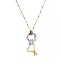 Two Tone Heart Knot Pendant Necklace |  | Women Pendant Necklaces - Hai tông màu - Xem 2