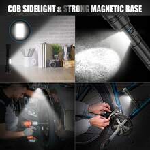 2pcs Rechargeable Flashlight With Long Beam And Belt Clip Small Flashlight With 5 Modes Zoomable Adjustable Brightness High Lumens Powerful Handheld Flashlight For Outdoor Emergency Camping - T035 2pcs - View 6