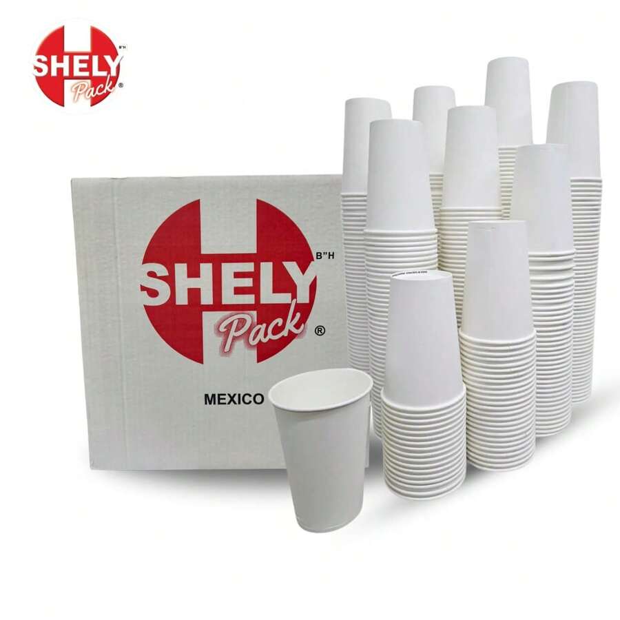 Lincky Disposable Paper Cups & Lids, Cup Sleeves - BLANCO - View 1