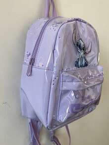 这款背包是返校季的完美之选。它采用聚酯纤维面料，饰以透明闪光设计，配有拉链和可调节肩带，非常适合上学、上班、旅行和户外活动。同时，它也是馈赠朋友的绝佳礼物。