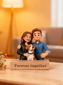 إطارات صور مصممة بشكل كرتوني مع قواعد خشبية، لوحات أكريليك كرتونية مع صور وأنص قابلة للتخصيص، صور بأسلوب كرتوني، أكريليك متين، ألوان زاهية، ديكورات مكتبية، ديكور المنزل، مناسبة للأزواج، ديكورات عيد الحب، هدايا عيد الحب المثالية، هدايا أعياد الزواج، هدايا عائلية، هدايا عيد الميلاد، وهدايا رأس السنة الجديدة. - متعدد الألوان - مشاهدة 5