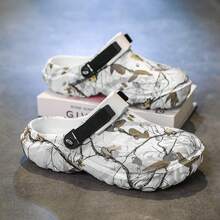 1 双白色叶子和树枝镂空穿孔鞋 - 白色 - 查看 1