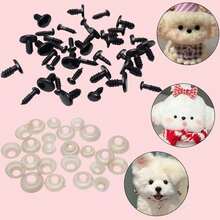 50 piezas/100 piezas Ojos de de plástico negro transparente de 10-12 mm (0.394-0.472 pulgadas) para juguetes, kit de manualidades Amigurumi, accesorios de decoración de muñecas - Negro - Ver 3