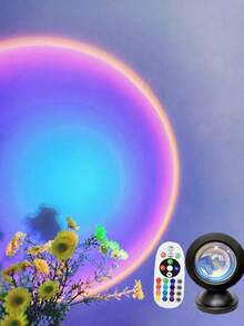 1 đèn LED RGB 16 màu chiếu sáng hoàng hôn, đèn chiếu hoàng hôn, đèn xung quanh nhỏ sáng tạo, thích hợp cho chụp ảnh, tự sướng, trang trí nhà cửa & phòng ngủ, quán cà phê, quà tặng Giáng sinh, vật dụng thiết yếu cho mùa thu/đông, cắm trại, du lịch, đồ dùng cắm trại - ánh sáng đa sắc - Xem 10