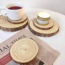 1/5片天然未加工木片，适用于展示、工艺品制作、绘画、桌面装饰、木雕、DIY项目、杯垫、木制玩具、木制装饰品、DIY工艺品 - 彩色 - 查看 7