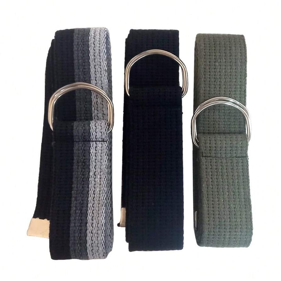 kit com 3 cinto masculino GORGURÃO  barato largo promoção ARGOLAS DUPLAS. - Multicolorido - Visão 1