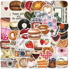 50pcs Pinterest Inspired Aesthetic Stickers Laptop Handbook Cell Phone Case Decorative Stickers - Multicolor - View 1