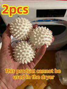 1 pezzo Palline riutilizzabili per l'asciugatrice - Materiale in gomma, rimozione di macchie e lanugine, adatte per la lavatrice, senza bisogno di elettricità, elemento essenziale per la pulizia domestica, ammorbidisce i tessuti, riduce pieghe e statica, previene l'aggrovigliamento in casa e in lavanderia, ottimo regalo per la Festa della Mamma, San Valentino, amici, mamma, fidanzata - Colore casuale