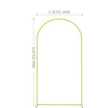 Set di supporti ad arco in metallo dorato, struttura ad arco alta 4ft/5ft/6ft/6.5ft/7.2ft per matrimoni, feste, compleanni, lauree, anniversari, cerimonie di apertura, decorazioni per interni ed esterni - Dorato - Visualizzare 15