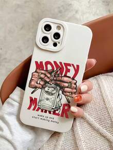 1pc Minimalist Graphic Slogan Design Beige Protective Phone Case Compatible With IPhone 16 ProMax/16/16 Pro/16 Plus/11/15/15 Pro/15 ProMax/12/13/14 ProMax/XS/XR/11 Pro/11 ProMax/12 Pro/12 ProMax/13 Pro/13 ProMax/7 Plus/14 Pro/14 ProMax/14 Plus/7 Plus/8 Plus/8/SE2/12 Mini/13 Mini, Soft Shell, Anti-Yellowing