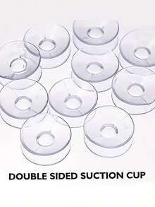 Bohemian Style Transparent Double-Sided Suction Cup Hook - Easy Installation, No Drilling Required For Wall Mounting, Multi-Purpose Non-Slip Mat, Mushroom Head Suction Cup Suitable For Glass Surfaces, Practical Hook, Multi-Function Hook - Clear - View 5
