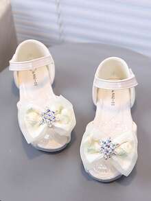 1 Pair Girls Sandals, New Summer Soft Bottom Princess Sandals, Little Girls Sandals, Toddler & Big Kids Sandals - Beige - View 3