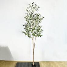 栩栩如生的仿真橄榄树，附赠苔藓！组装简便，底座稳固（建议铺上鹅卵石）。是客厅、办公室、卧室的完美室内装饰，也是现代家居和活动装饰的理想之选。无需维护，持久美观！ - 彩色 - 查看 9