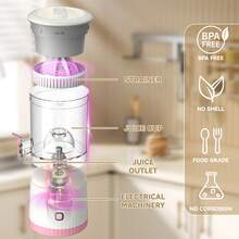 1pc Exprimidor de Cítricos Multifunción Portátil - Recargable por USB, Extractor Automático de Naranja y Limón Frescos con Función de Separación, Herramienta de Cocina Fácil de Usar para Exprimido Fresco,| Gadget de Cocina Moderno| Embudo Transparente, Exprimidor Portátil - Multicolor - Ver 10