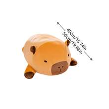 柔软摆造型的水豚毛绒玩具 - 超柔软防过敏涤纶填充动物玩具，设计可爱逼真，适合儿童、成人和宠物爱好者 / 适合儿童万圣节圣诞节礼物（15 英寸/40 厘米） - 彩色 - 查看 11