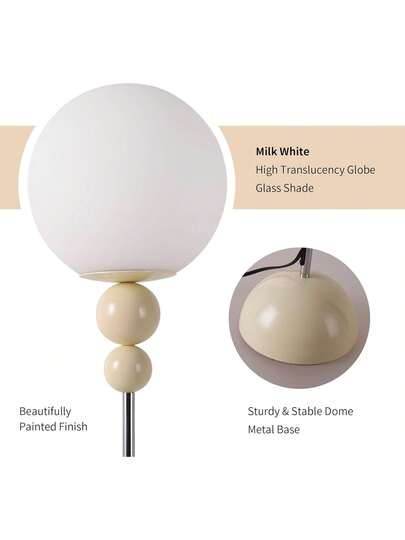 Alpinaluz "LOKE" E27 Vloer Lamp Multi Ball Opaque Wit Sphere view 4