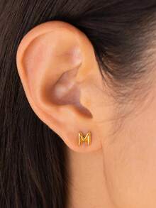 Customized Personalized Letter Balloon Earrings, Customized Bubble Jewelry, Women's Daily Wear Fade-Resistant Earrings, Personalized Letter Earrings, Handmade Jewelry Gift For Mom - Silver - View 8