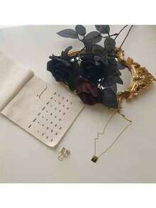 50cm/20 polegadas - Flores Artificiais Pretas Rosas Flores de Seda Falsas com Haste Longa Família Casamento Festa Halloween Gótico Departamento Escuro Decoração Foto Ao Ar Livre Simulação de Flor Decoração Escura Simulação Buquê de Rosas. Presentes para Mulheres, Casamento, Flores Falsas, Planta Falsa, Decoração da Sala de Estar, Decoração da Sala de Estar, Presente de Aniversário, Decoração da Casa, Decoração da Casa, Enfeites da Casa, Decoração do Quarto. - Preto - Visão 3