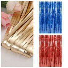 1 قطعة خلفية حفلة 1م * 2م، رقائق معدنية، شرابات، ستائر معدنية، عيد ميلاد، زفاف، ذكرى عيد ميلاد للنساء العازبات، ستائر حرير مطر للبالغين، ديكور خلفية حفلة عيد الميلاد، ستائر جدارية من رقائق الألمنيوم اللامعة مع شرابات