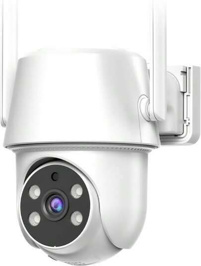 E T EASYTAO EC02 Cámaras de  Exterior, 5MP 3K Camara WiFi,Panorama 360 ° , PTZ Camara con Seguimiento Automático, Visión Nocturna a Color, Audio Bidireccional,Compartible con Alexa