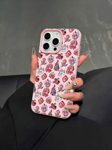 Whimsical Castle and Flower Pattern Phone Case Compatible with Samsung phone cases  17  16 Pro Max  15 Pro Max  13 and  12 Made of TPU material providing shock and drop protection A great gift for family friends loved ones boyfriends/girlfriends and for Christmas - Rosa - Ver 3