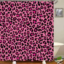 1PC Bathroom Shower Curtain, Rosy Leopard Print Shower Curtain Bright Style Shower Curtain,Brown Leopard Print Shower Curtain,Sexy Cheetah Print Zebra  Wildlife African Wild Animal Skin Bathroom Decor With 12 Hooks, Perfect Gifts For Christmas/Birthday/Holiday/House Warming/Valentine Day/Anniversary Home Decoration - 樣式-3 - 查看 3