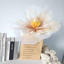 Flores artificiales de peonía de gasa de 75 cm de diámetro, flores gigantes hechas a mano para decoración de boda, hogar y escenario, accesorios para fotos - Multicolor - Ver 26