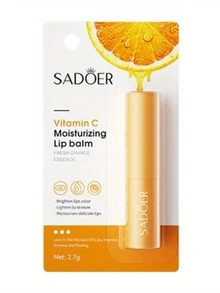 Bálsamo labial hidratante con vitamina C con Vitamina E SADOER para labios secos 2.7 gramos - Naranja - Ver 8