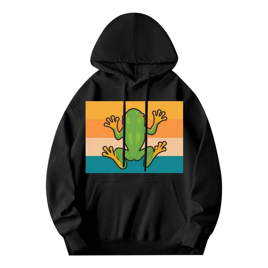 Frog Hoodie, Kids Hoodie, Toddler Shirt, Wos Hoodies, Long Sve, Tank Top, Sweatshirt, Amphibian Design, Nature Lover - 款式2 - 查看 1