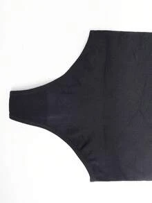 Plus Size Women's Backless Shapewear Bodysuit - Black - View 5