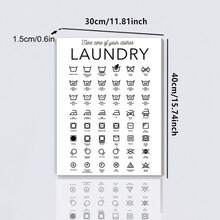 1pc Simple Laundry Canvas Poster, Modern Art, For Bathroom Laundry Room, Home Wall Art Painting, Framed/Unframed - Black and White - View 8