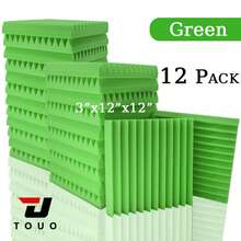 TOUO 6-48片 8色隔音吸音海綿 阻燃牆面隔音棉 12"X12"X2"/12"X12"X1" 工作室家用吸音海綿 - 彩色 - 查看 62